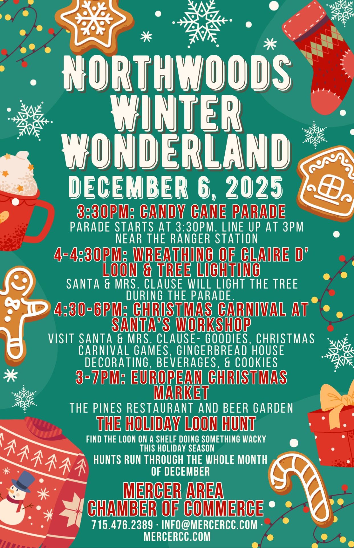Northwoods Winter Wonderland 2025 Event Poster